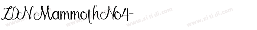 LDN Mammoth No4字体转换